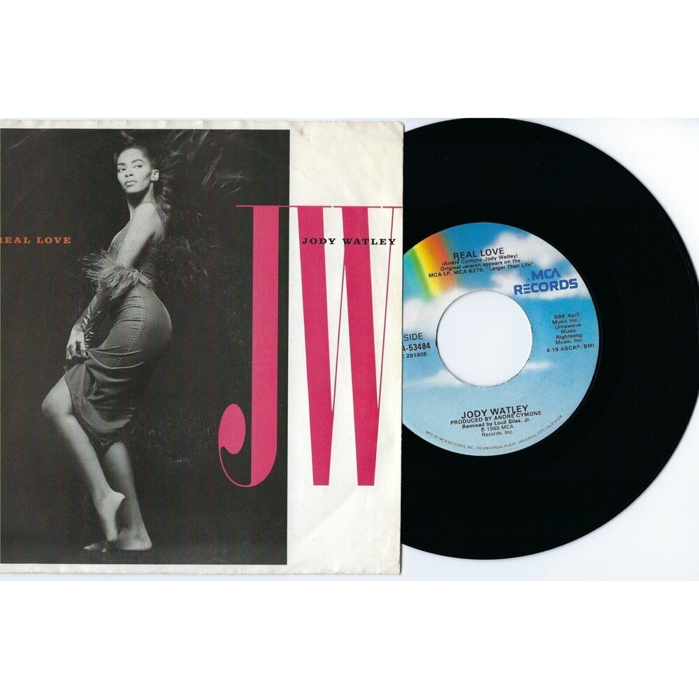 Jody Watley 45 W/PS Real Love / Instrumental on MCA VG+/VG+ Disco House '89